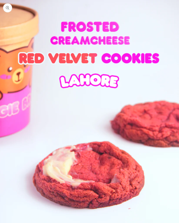 2 Red Velvet Cookies with Frosted Cream Cheese!