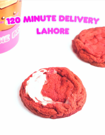 2 Red Velvet Cookies with Frosted Cream Cheese!