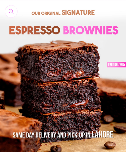 4 Thick Fudge Brownies - Free Delivery!